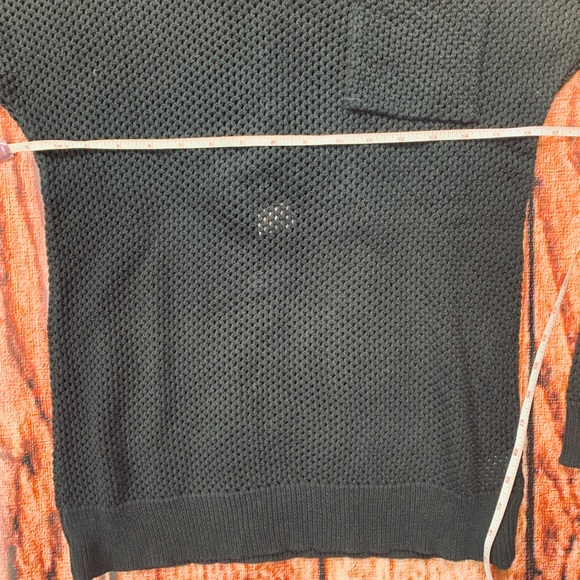 Satva Black Knit Sweater w/ Lace Up Back - Picture 3 of 5